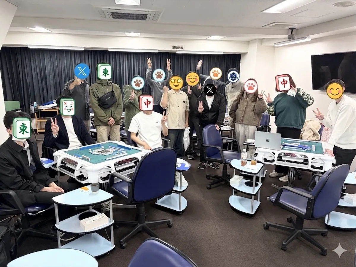 月例会・セット麻雀の様子